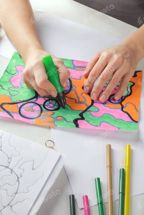 Preview: Neurographics, neurographic drawing, the method of mental health psychologist.wellness Healing, visu