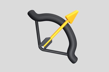 Preview: Bow and Arrow Modern 3D Illustration