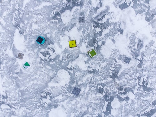 Preview: Winter fishing on a frozen lake.