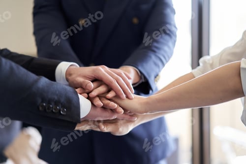 Preview: Asian business person holding hands