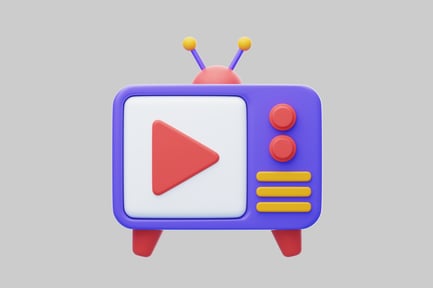 Preview: Cartoon tv with play button