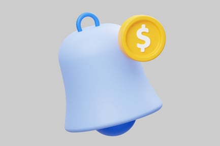 Preview: Notification bell with dollar coin