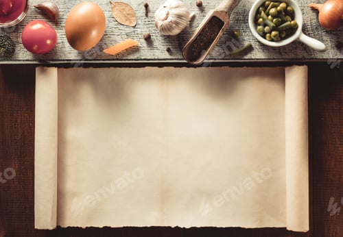 Preview: spice and herb on wood