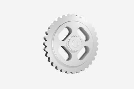 Preview: 3D Interlocking Mechanical Cog Wheels and Gears System Icon