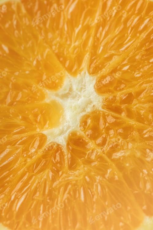 Preview: Close-up view of ripe orange fruit flesh