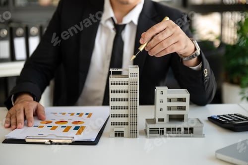 Preview: Condominium and house loan interest rate from bank concept