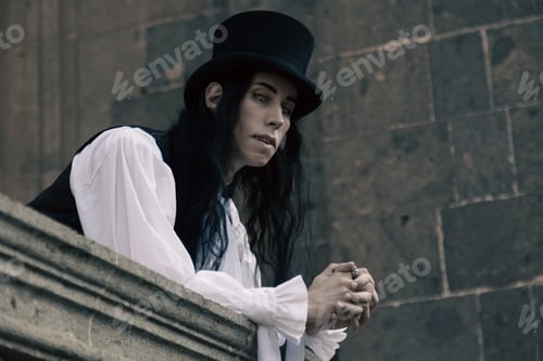Preview: Portrait of Renaissance Vampire in his castle