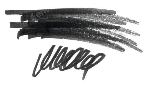 Preview: Chaotic lines with black marker, element for designer