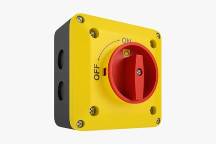 Preview: Industrial Enclosed Disconnect Switch with Rotary Red Handle