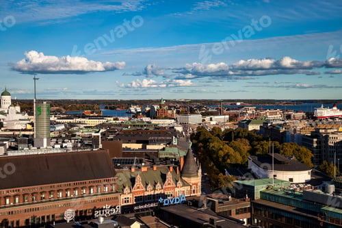 Preview: Helsinki Cityscape Paints a Vibrant Picture Under a Radiant Sky During Daytime