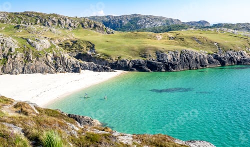 Preview: Secluded beach in Achmelvich Bay, Scotland
