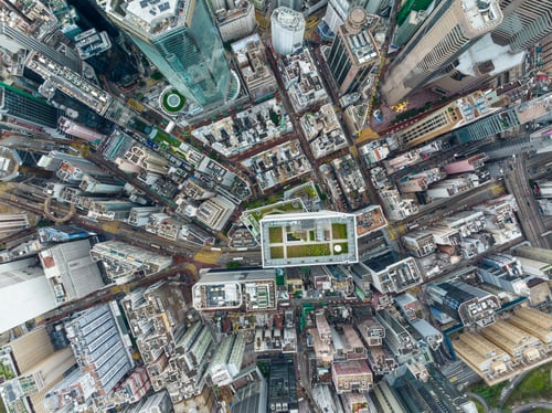 Preview: Hong Kong 03 February 2022: Aerial view of Hong Kong city