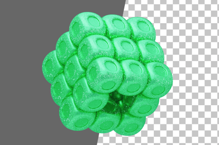 Preview: Glitter Abstract Green Modular Dice Cube 3D Icon