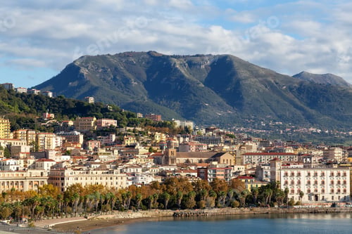 Preview: Port, Marina and City by the Sea. Salerno, Italy.