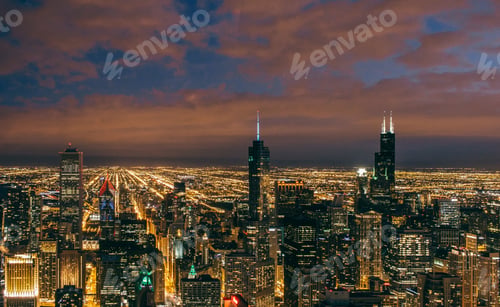 Preview: Chicago skyline from above