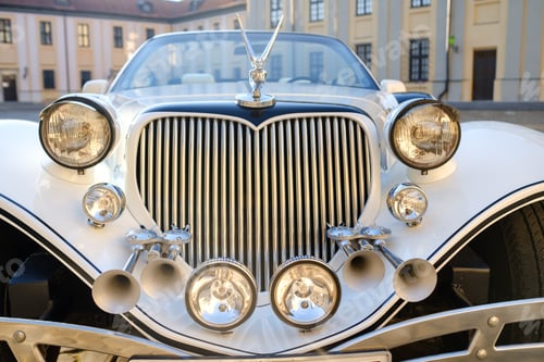 Preview: NESVIZH, Belarus-July 8, 2021: Lincoln Excalibur Phantom in the courtyard of the Nesvizh Castle