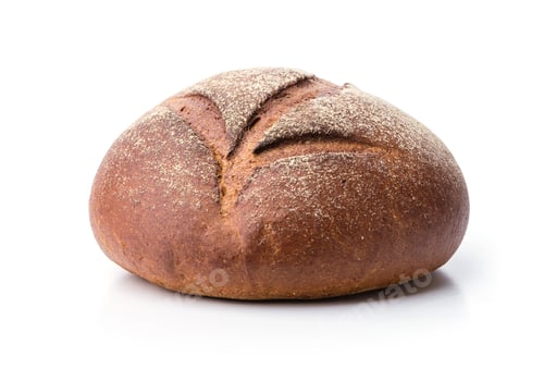 Preview: Loaf of wholegrain bread over white