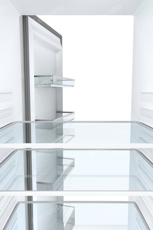 Preview: Empty refrigerator, view from inside