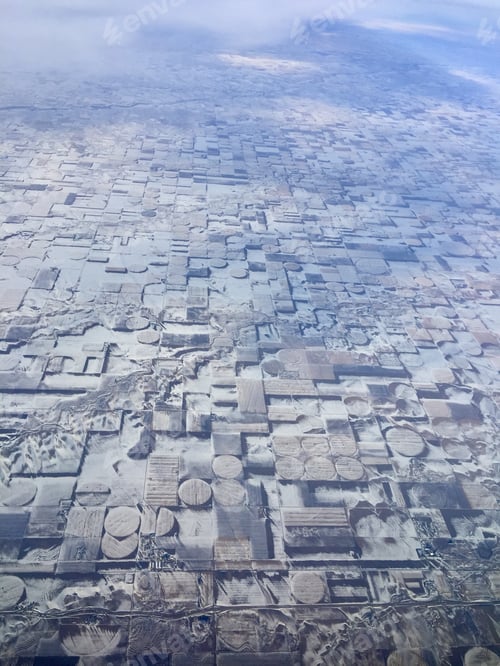 Preview: Snow covered Plains somewhere over Kansas
