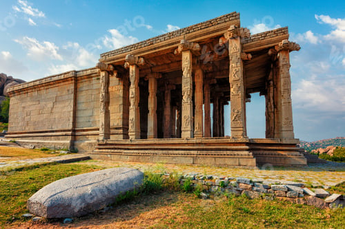 Preview: Ancient temple ruins in Hampi. Karnataka, India