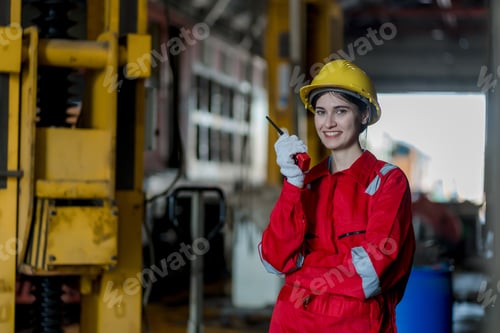 Preview: Engineer checking construction process railway and checking work on railroad station