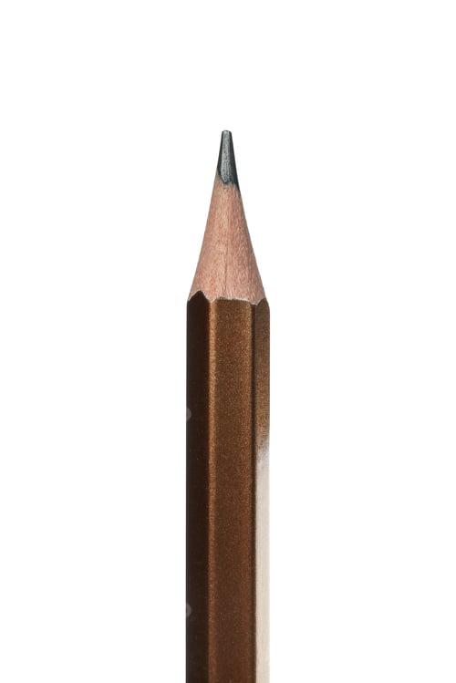 Preview: Office pencil isolated on white background, close up