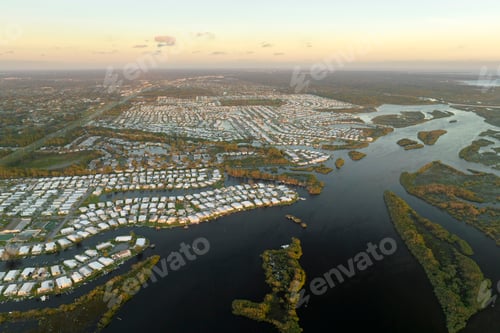 Preview: Surrounded by hurricane rainfall flood waters homes in Florida