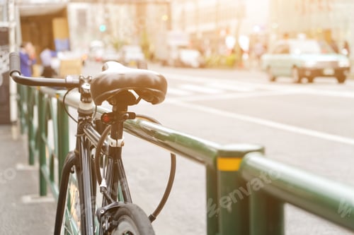 Preview: Bike Parking Side of The Street in Tokyo Japan.