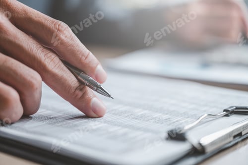 Preview: Accountant used a calculator financial analysis managing payroll tax accounting budget accounts.