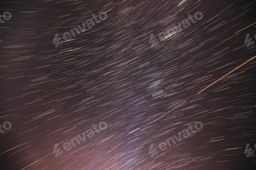 Preview: 5k Bewitching Illusion Of Star Trails. Rotate Of Sky Background. Spin Of Unusual Amazing Stars