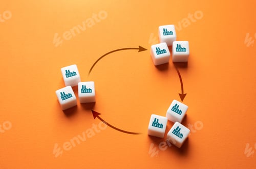 Preview: Cycle in the industry. Looping production chain.