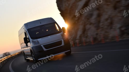 Preview: Van mockup isolated concept, Truck mock up