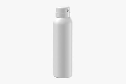 Blank White Deodorant Spray Container with Generic Label