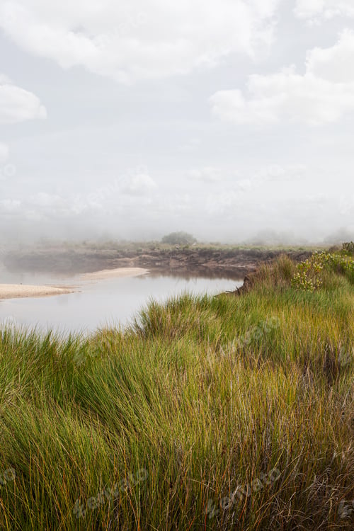 Visualização: Lareiras e canais na maré baixa