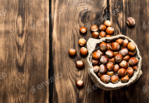Preview: Hazelnuts in the old bag.