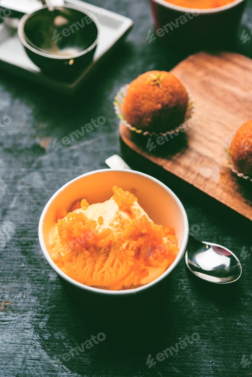 Preview: Motichoor Ladoo Ice Cream