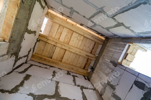 Preview: Close-up detail of house room interior under construction and renovation.
