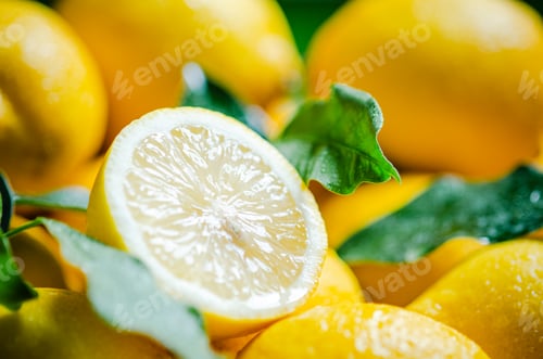 Preview: Fresh lemons macro.