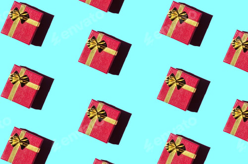 Preview: Seamless pattern of gift boxes