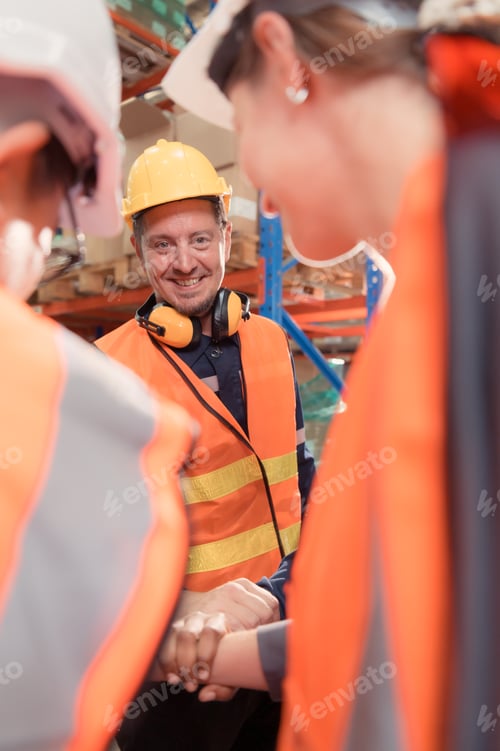 Preview: The manager encouraged the warehouse workers to work hard