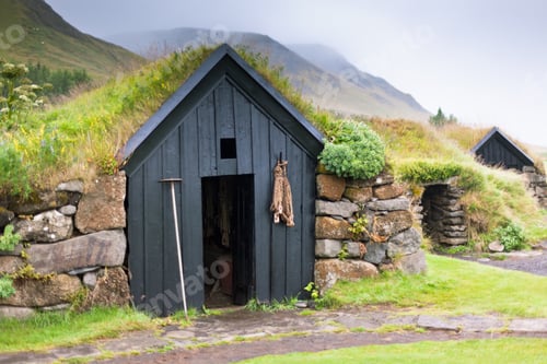Preview: Overgrown Old Typical Rural Icelandic house