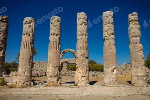 Preview: The Temple of Zeus of Diokaesareia ( Uzuncaburc ) Ancient City in Mersin, Turkey
