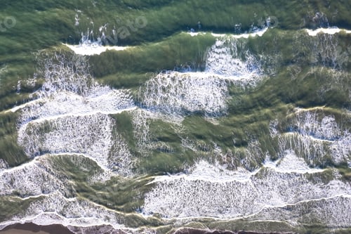 Preview: Aerial shot of the sea on a stormy day
