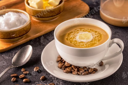 Preview: Bulletproof coffee, blended with organic butter and MCT coconut oil