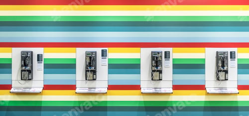 Preview: Phone booth on a colorful wall