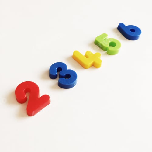 Colorful Number Magnets for Education and Counting