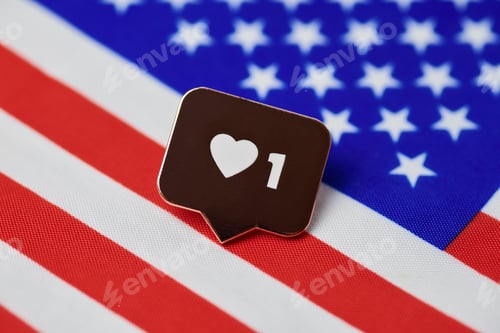 Preview: Like symbol on USA flag