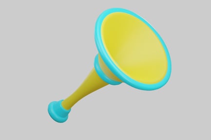 Preview: Cartoon illustration of a yellow horn