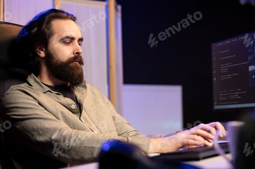 Preview: Computer scientist updating artificial intelligence machine learning algorithm