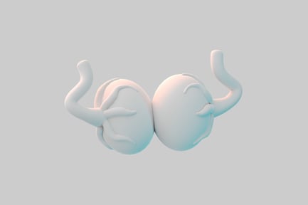 Visualização: Ilustração estilizada de par de elefantes